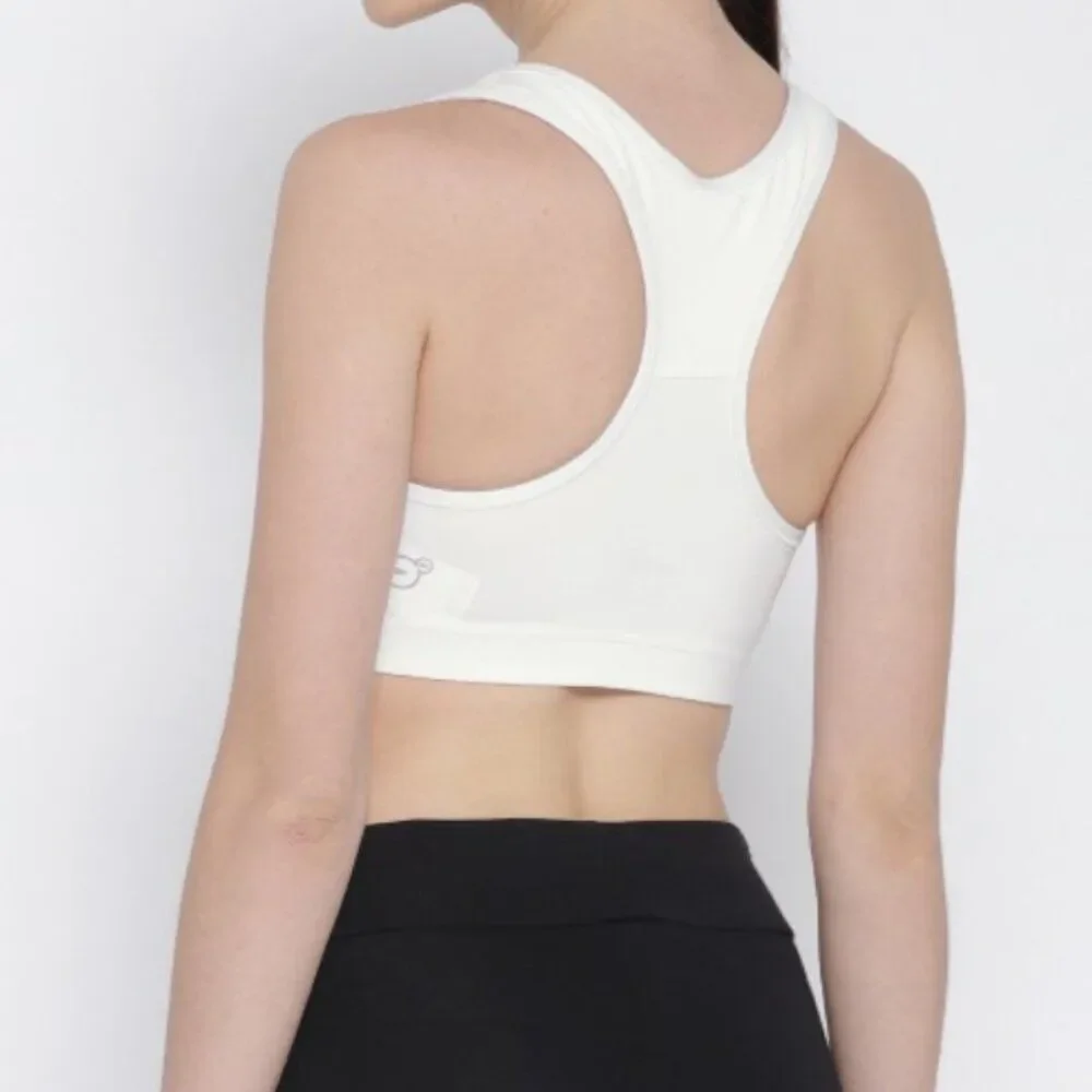Puma Women's Classic White Sports Bra‎ Large